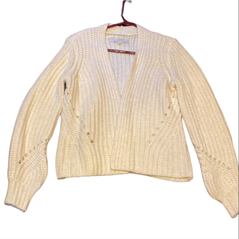 NWOT White LOFT Cardigan